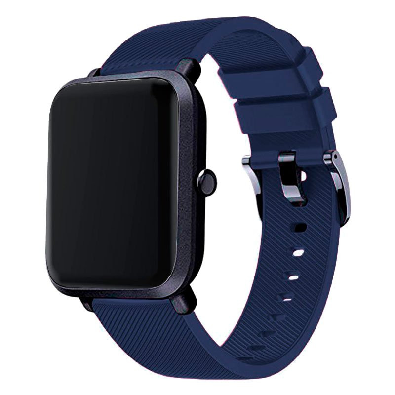 Bracelete SmoothSilicone Com Fivela para AmazFit GTR 42mm - Azul Escuro