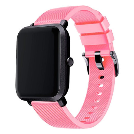 Bracelete SmoothSilicone Com Fivela para AmazFit GTR 42mm - Rosa