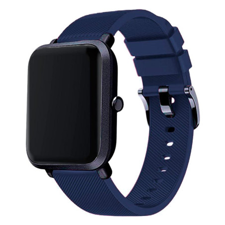 Bracelete SmoothSilicone Com Fivela para AmazFit GTS 2 mini - Azul Escuro