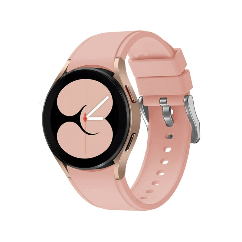 Bracelete SmoothSilicone Com Fivela para Apple Watch SE (2022) 44mm - Rosa