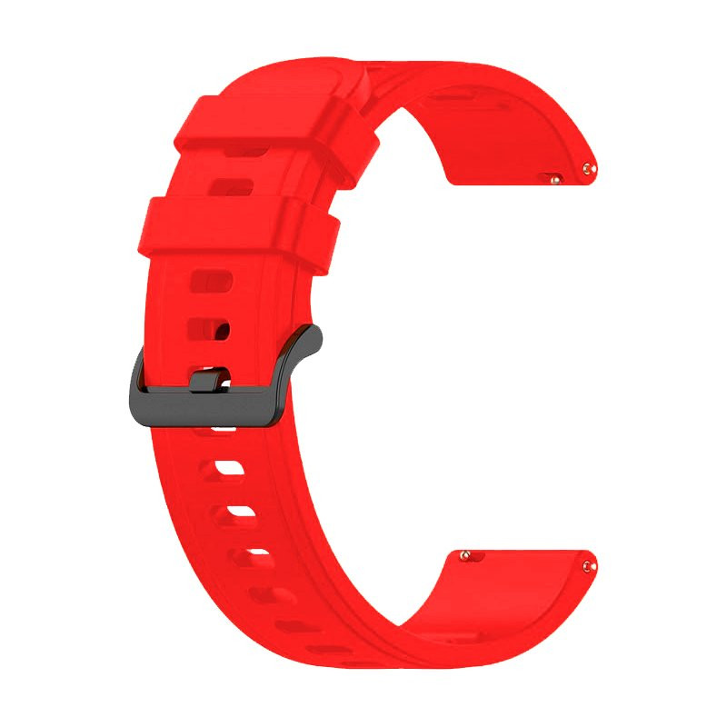 Bracelete SmoothSilicone Com Fivela para Garmin Approach S42 - Vermelho