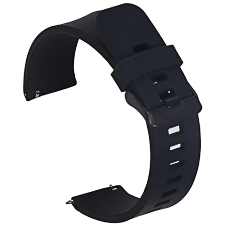 Bracelete SmoothSilicone Com Fivela para Garmin Fenix 6S Standard - 42mm - Preto