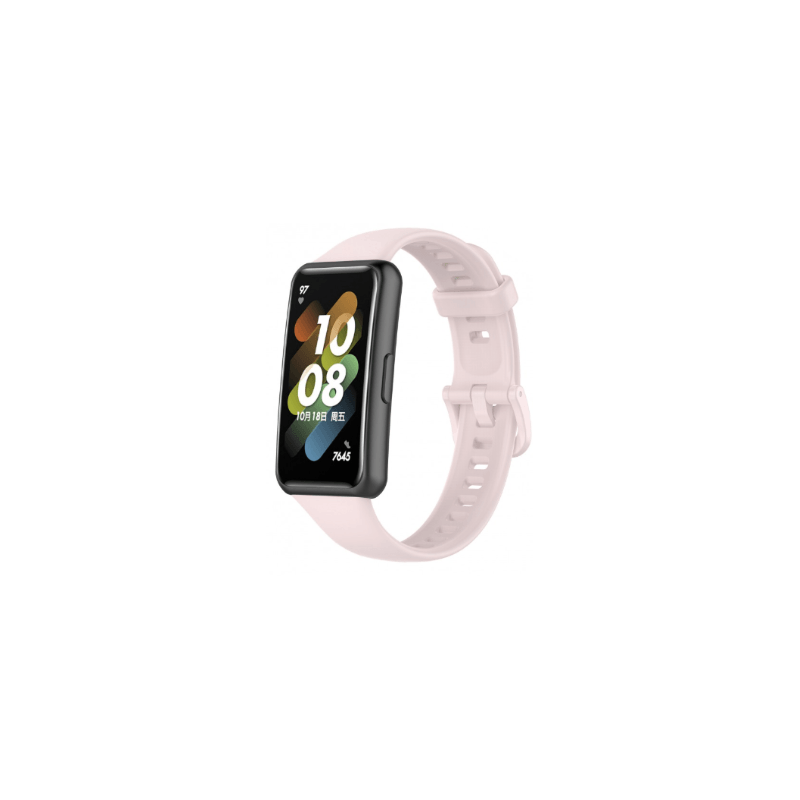 Bracelete SmoothSilicone Com Fivela para Huawei Band 7 - Rosa