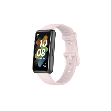 Bracelete SmoothSilicone Com Fivela para Huawei Band 7 - Rosa