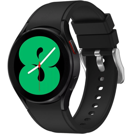 Bracelete SmoothSilicone Com Fivela para Samsung Galaxy Watch4 Bluetooth 44mm - Preto