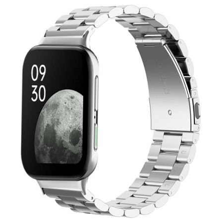 Bracelete Aço Stainless Lux + Ferramenta para Oppo Watch 2 46mm LTE - Cinza