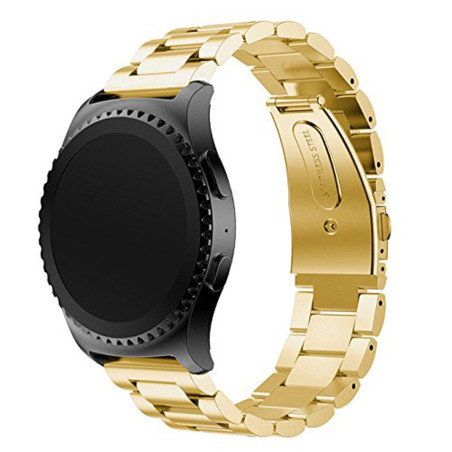 Bracelete Aço Stainless Lux + Ferramenta para Realme Watch S - Ouro