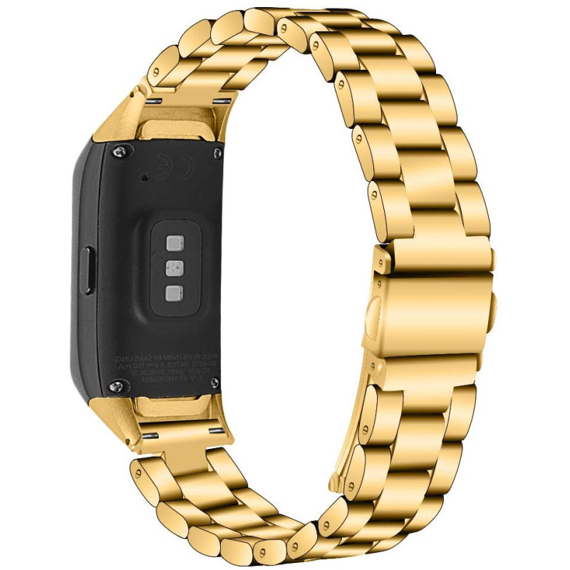 Bracelete Aço Stainless Lux + Ferramenta para Samsung Galaxy Fit (R370) - Ouro