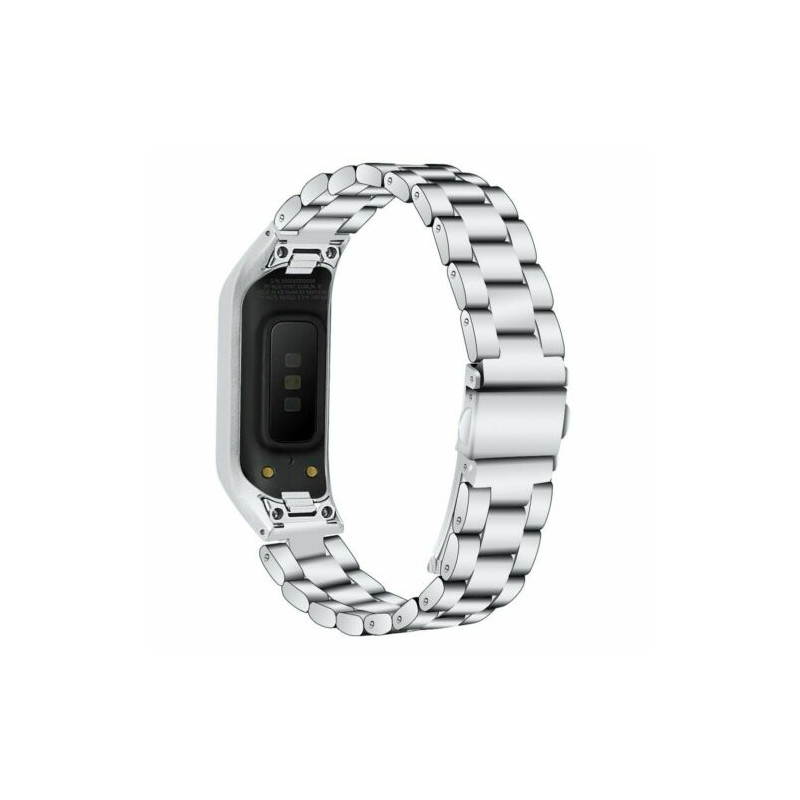 Bracelete Aço Stainless Lux + Ferramenta para Samsung Galaxy Fit e (R375) - Cinza