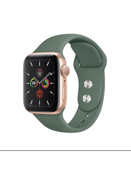 Bracelete SmoothSilicone para Apple Watch Edition Series 7 - 45mm - Verde Escuro