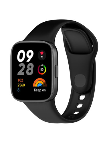 Bracelete SmoothSilicone para Xiaomi Redmi Watch 3 Lite - Preto