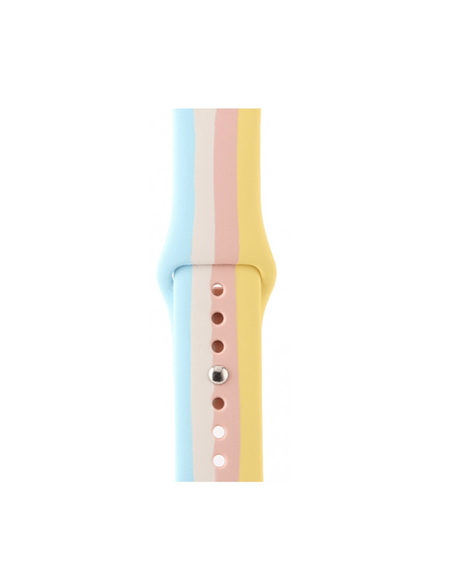 Bracelete SmoothSilicone Rainbow para Apple Watch Edition Series 7 - 41mm