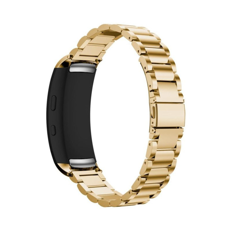 Bracelete Aço Stainless Lux + Ferramenta para Samsung Gear Fit2 ((R360)) - Ouro