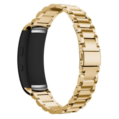 Bracelete Aço Stainless Lux + Ferramenta para Samsung Gear Fit2 ((R360)) - Ouro