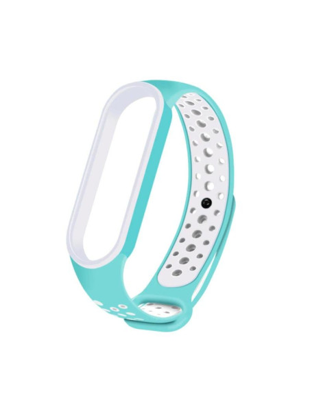 Bracelete SportyStyle para AmazFit Band 5 - Verde / Branco