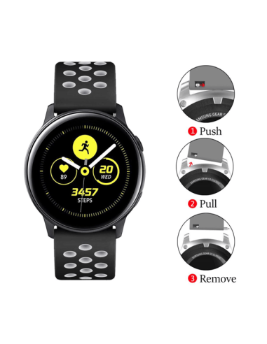 Bracelete SportyStyle para AmazFit Bip 3 Pro - Preto / Branco