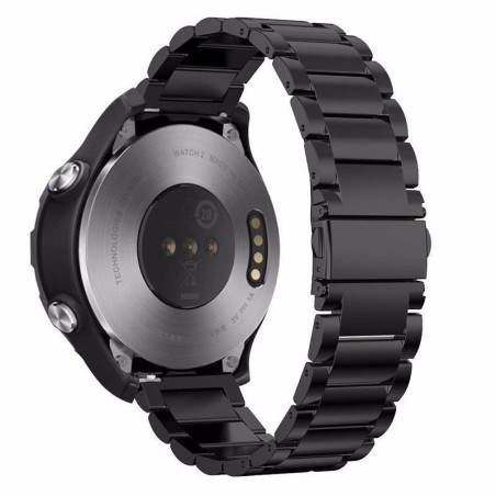 Bracelete Aço Stainless Lux + Ferramenta para TicWatch Pro 3 - Preto