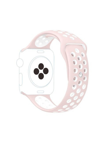 Bracelete SportyStyle para Apple Watch Edition Series 7 - 41mm - Rosa / Branco