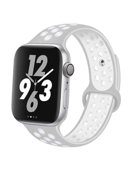 Bracelete SportyStyle para Apple Watch SE (2022) 44mm - Cinza / Branco