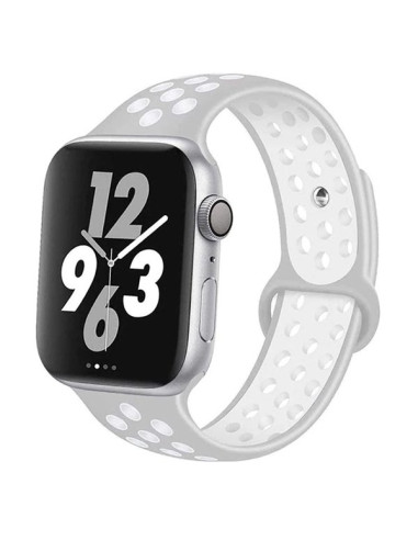 Bracelete SportyStyle para Apple Watch Series 3 - 38mm - Cinza / Branco