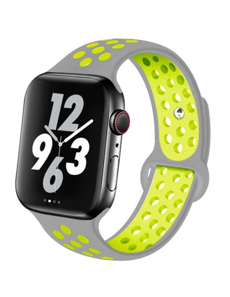 Bracelete SportyStyle para Apple Watch Series 5 - 44mm - Cinza / Verde