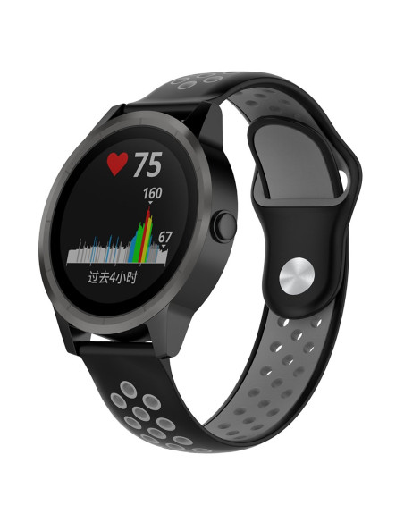 Bracelete SportyStyle para Garmin Instinct - Edição Sports - Preto / Cinza