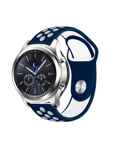 Bracelete SportyStyle para Garmin Série Legacy Saga, Darth Vader - 45mm - Azul Escuro / Branco