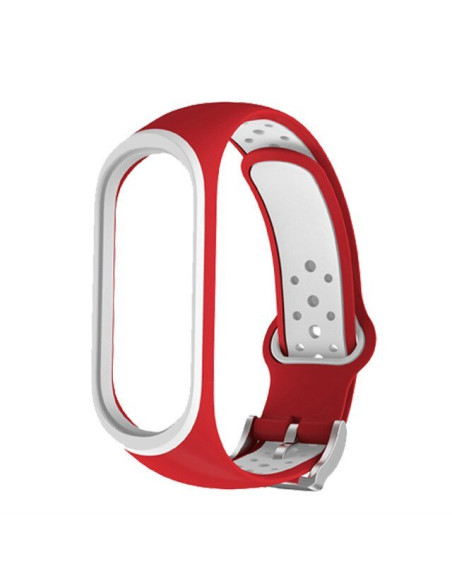 Bracelete SportyStyle para Xiaomi Mi Band 3 - Vermelho / Branco