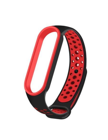 Bracelete SportyStyle para Xiaomi Mi Band 6 / Mi Smart Band 6 - Preto / Vermelho