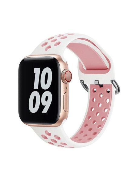 Bracelete SportyStyle Phonecare para Apple Watch Series 3 - 41mm - Branco / Rosa