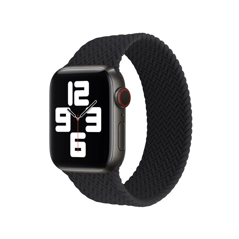 Bracelete Braided Solo NylonSense para Apple Watch Edition Series 7 - 41mm (Pulso:152-165mm) - Preto