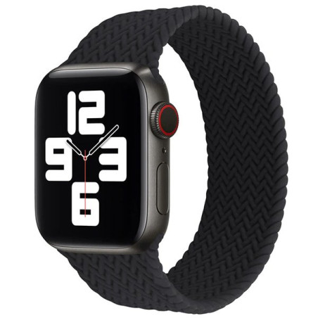 Bracelete Braided Solo NylonSense para Apple Watch Edition Series 7 - 41mm (Pulso:152-165mm) - Preto