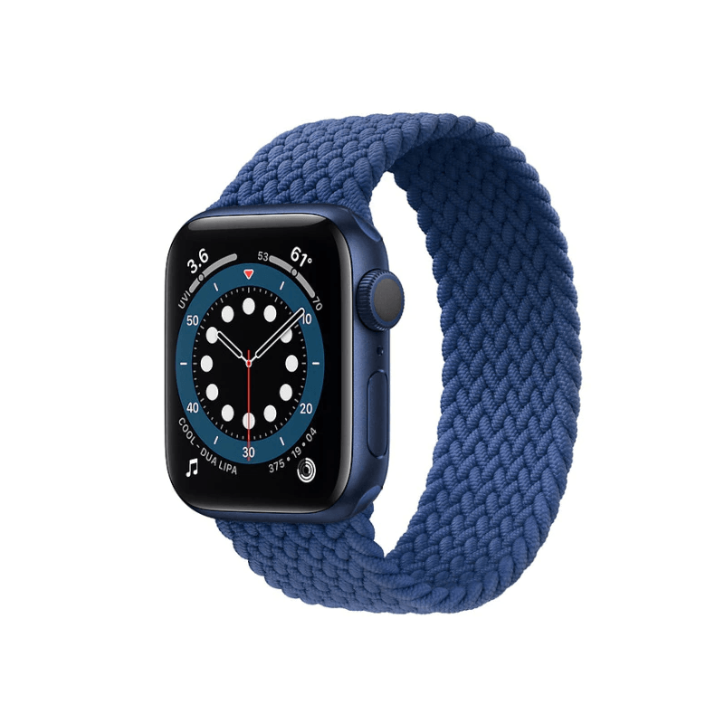 Bracelete Braided Solo NylonSense para Apple Watch Edition Series 7 - 41mm (Pulso:165-176mm) - Azul Escuro