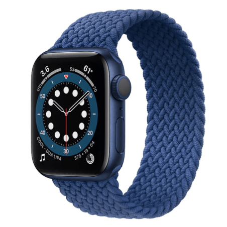 Bracelete Braided Solo NylonSense para Apple Watch Edition Series 7 - 41mm (Pulso:165-176mm) - Azul Escuro