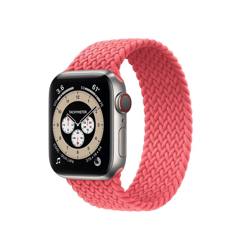 Bracelete Braided Solo NylonSense para Apple Watch Edition Series 7 - 41mm (Pulso:165-176mm) - Rosa