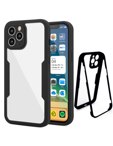 Capa Anti-Crash 360 Protection á Prova de Choque Frente e Verso para Apple iPhone 14 Plus - Preto