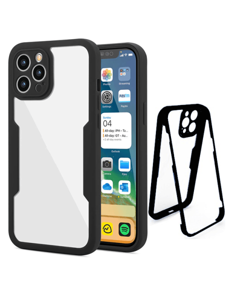 Capa Anti-Crash 360 Protection á Prova de Choque Frente e Verso para Apple iPhone 14 Pro - Preto