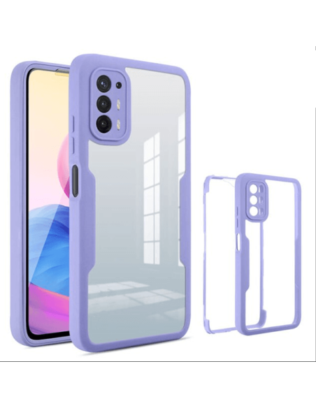 Capa Anti-Crash 360 Protection á Prova de Choque Frente e Verso para Oppo A94 5G - Roxo