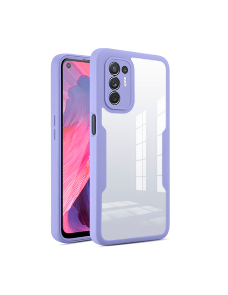 Capa Anti-Crash 360 Protection á Prova de Choque Frente e Verso para Oppo F19 Pro+ 5G - Lilás