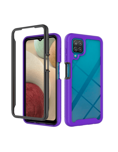 Capa Anti-Crash 360 Protection á Prova de Choque Frente e Verso para Samsung Galaxy A22 - Roxo