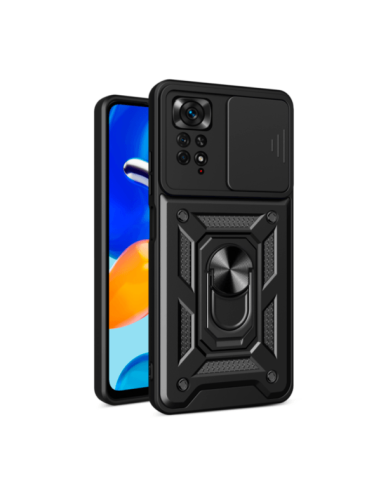 Capa Magnetic Military Defender Slide Window Anti-Impacto para Xiaomi Redmi Note 11 Pro - Preto