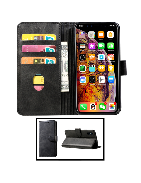 Capa MagneticFlipWallet Com Aba para Oppo A54s - Preto