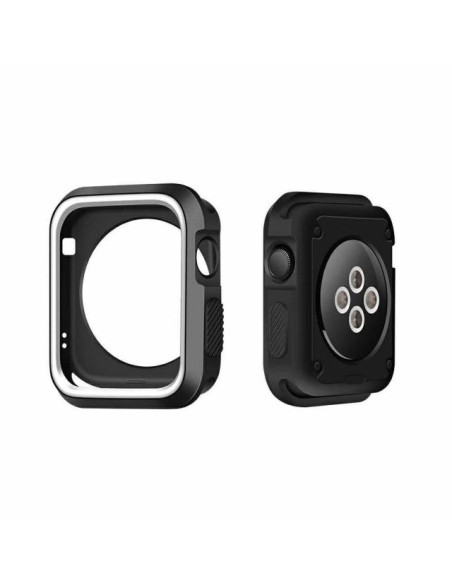 Capa Military Anti-Impacto DoubleColor para Apple Watch Series 9 - 41mm - Preto / Branco