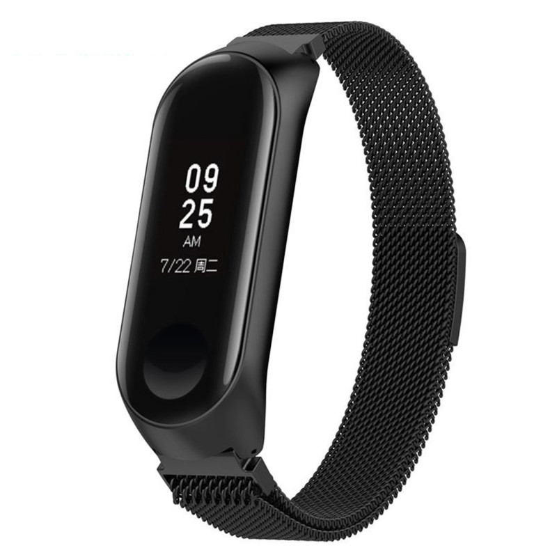 Bracelete Milanese Loop Fecho Magnético para AmazFit Band 5 - Preto