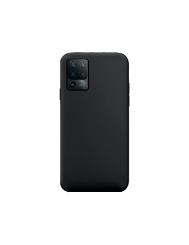 Capa Silicone Líquido para Oppo Reno5 Lite - Preto