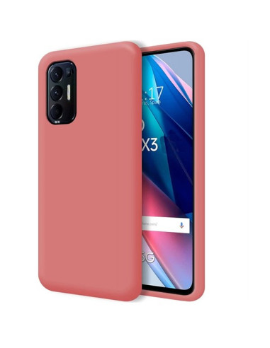 Capa Silicone Líquido para Oppo Reno5 Pro+ 5G - Rosa