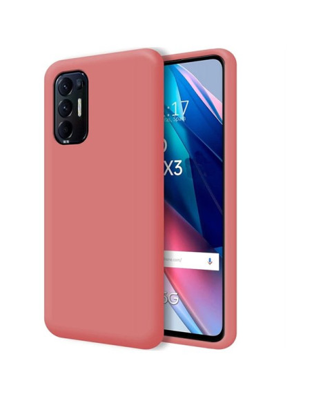 Capa Silicone Líquido para Oppo Reno5 Pro+ 5G - Rosa