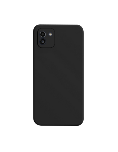 Capa Silicone Líquido para Samsung Galaxy A03 4G - Preto