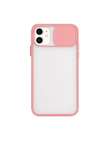 Capa Slide Window Anti Choque Frosted para iPhone XS - Rosa