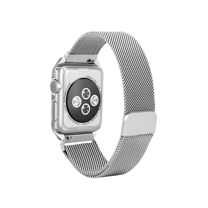 Bracelete Milanese Loop Fecho Magnético para Apple Watch Edition Series 7 - 41mm - Cinza